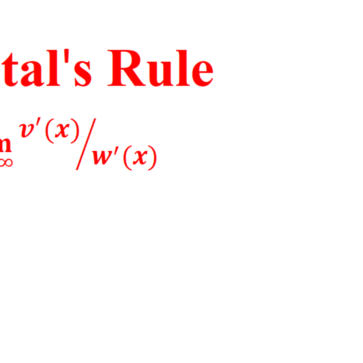 L Hospital Rule Calculator With Steps