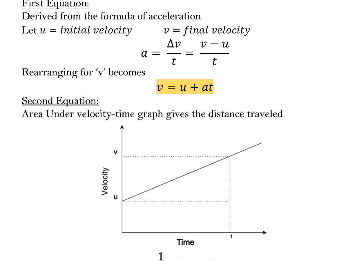 Distance Physics Formula