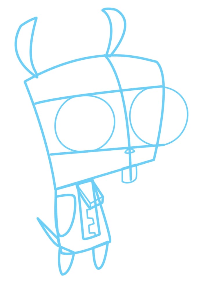 How To Draw Gir From Invader Zim FeltMagnet