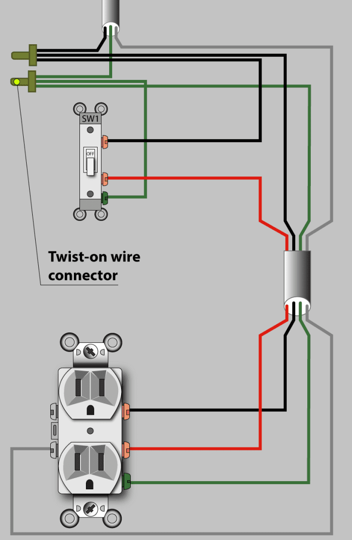 How To Wire A Light Switch And Outlet Switch Outlet Light Co