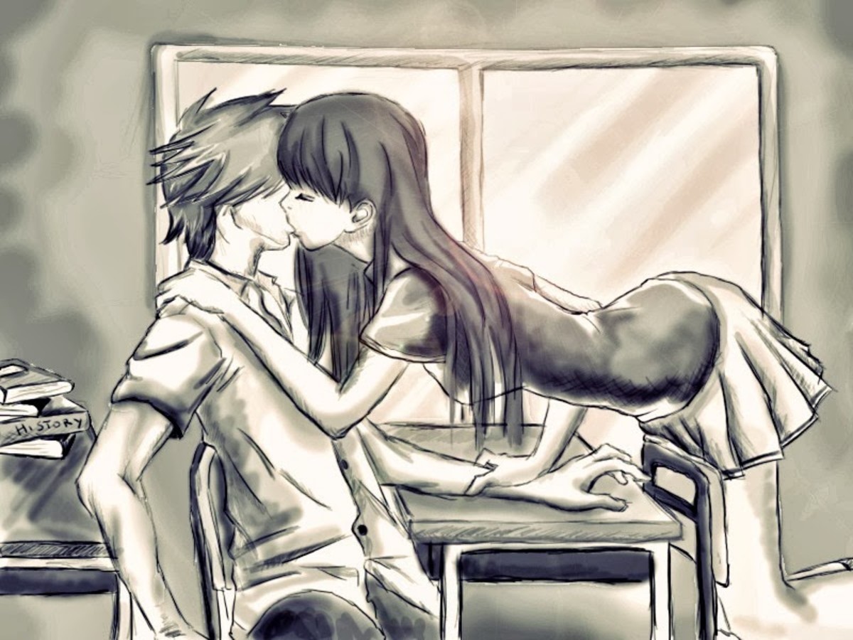 Рисунки аниме парень и девушка