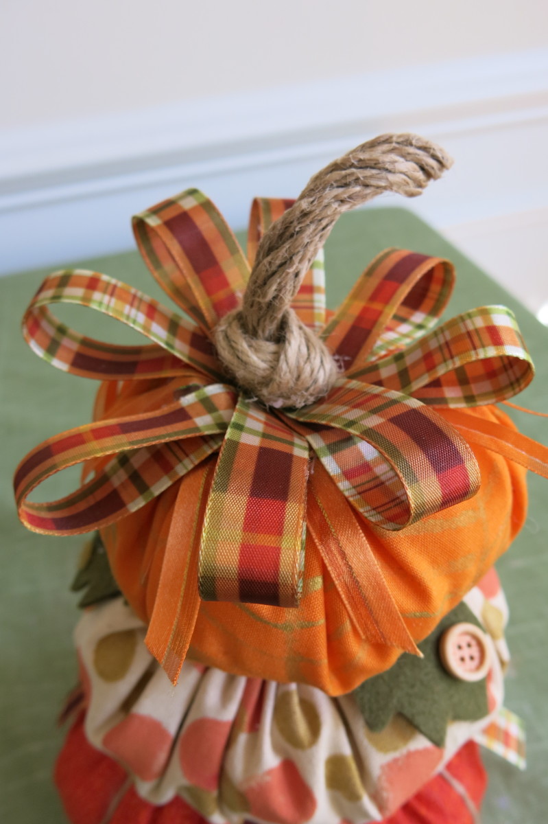 How To Make A Fabric Pumpkin Topiary Hubpages