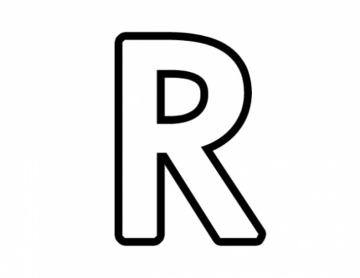 Трафарет буквы r