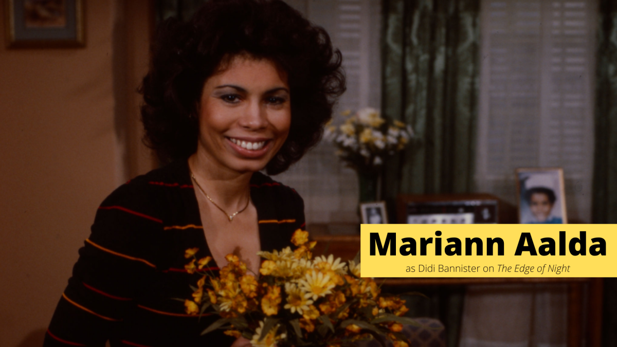 玛丽安·阿尔达最出名的角色是在70年代的肥皂剧中扮演的迪迪·班尼斯特, "Edge of Night" 和 as Anthony's  (Meshach Taylor) snooty girlfriend, 塔福特, 从80年代的电视情景喜剧, "设计的女性."
