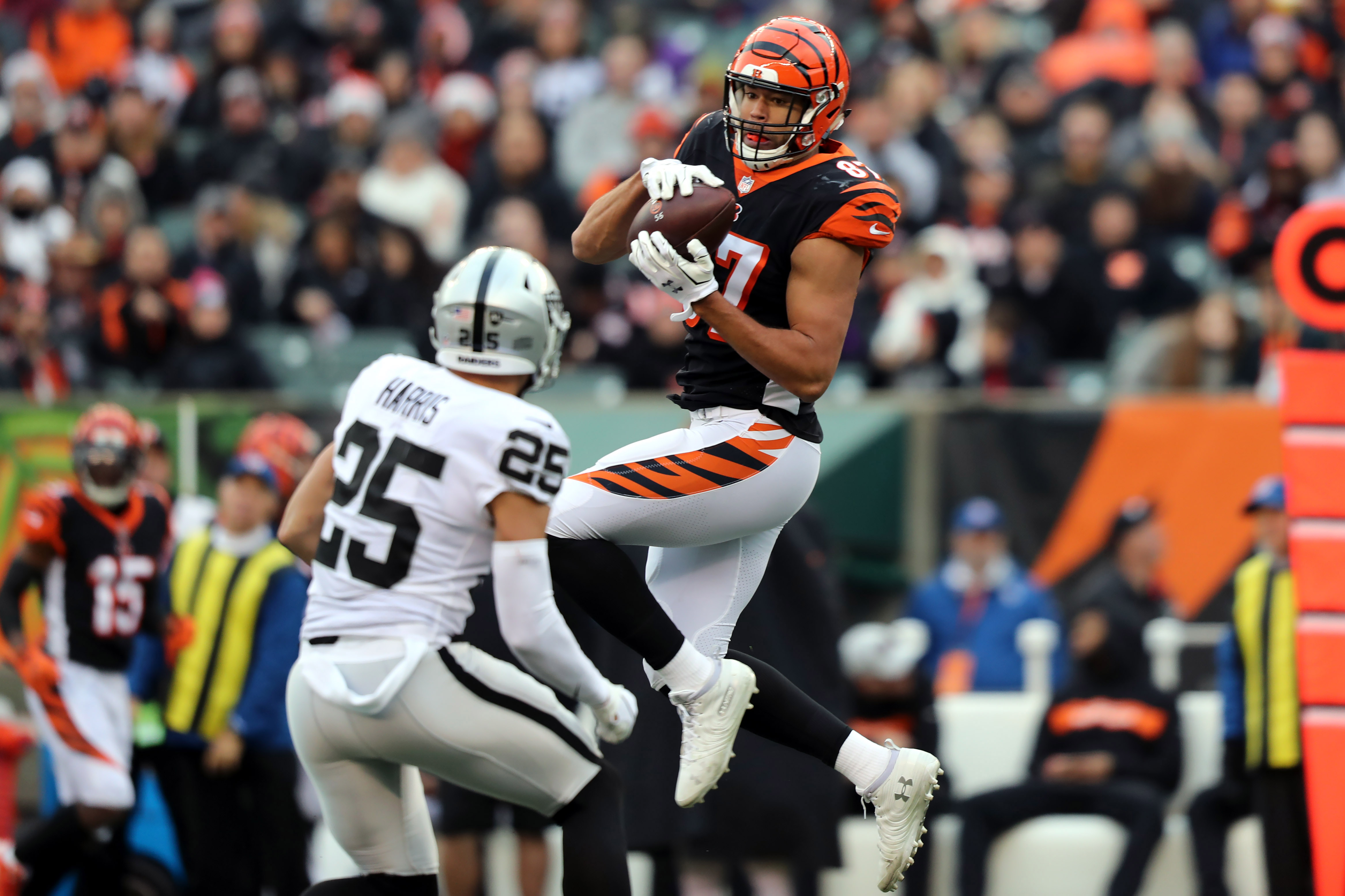 Bengals tight end C.J. Uzomah will remain part of the plan