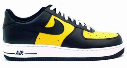 black and yellow high top forces
