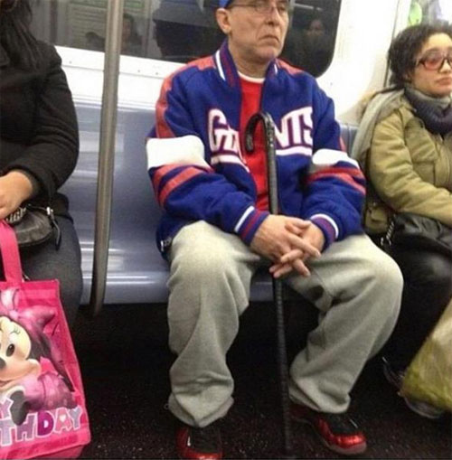 old man wearing jordans