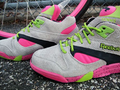 pink and green pumps