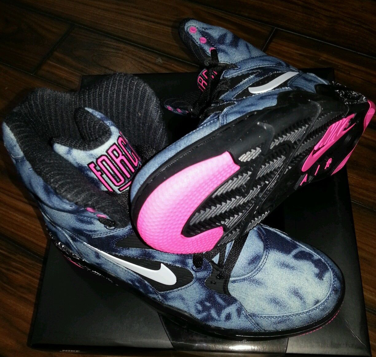 nike air command force washed denim