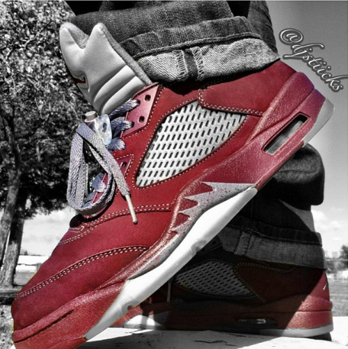 burgundy 5s jordans