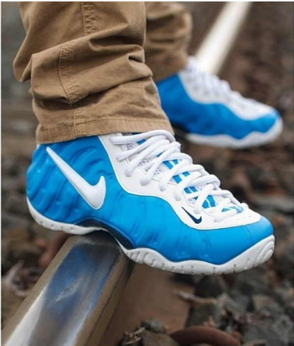 baby blue and white foamposites