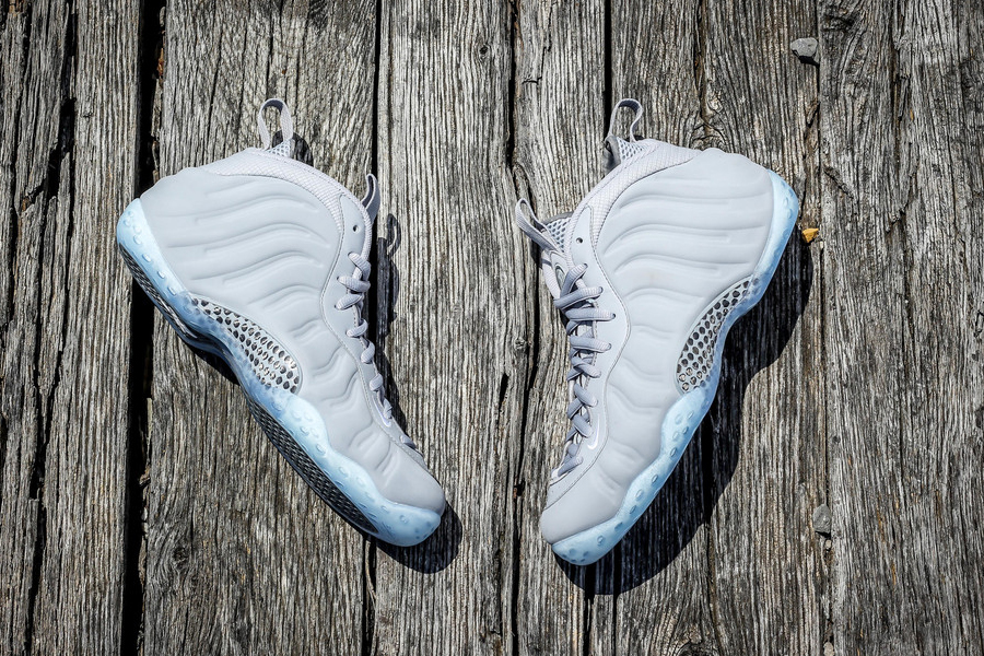 grey suede foamposites