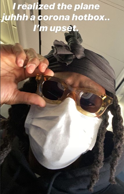 Alvin Kamara wears mask because of the Corona Virus