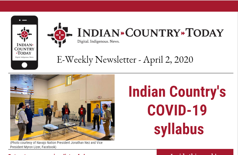 Indian Country Today E Weekly Newsletter For April 2 2020 - robux todaycom