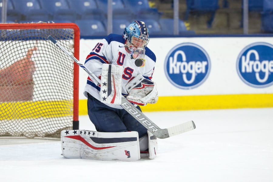 Taking the quick track: Knight drawing comparisons to another American goalie great