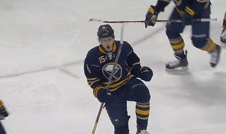 Watch Jack Eichel go end-to-end before scoring with incredible shot