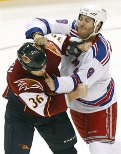 New York blows third-period lead to Thrashers for sixth straight loss