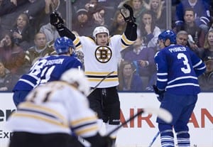 Ron Wilson shows frustration after Boston beats the Maple Leafs 2-1