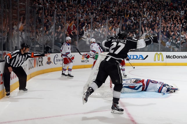 See the 2014 Stanley Cup winning goal, scored by Los Angeles' Alec Martinez