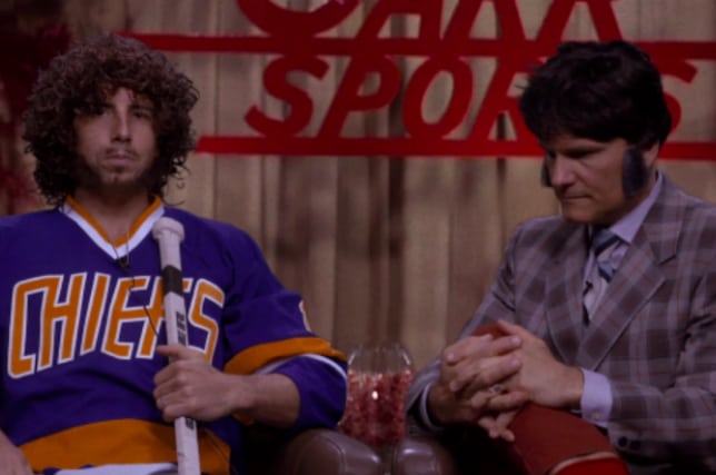 Marc-Andre Fleury channels Denis Lemieux, recreates Slap Shot opening scene to promote Hockeyville game