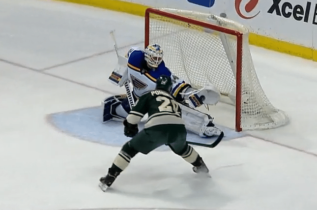 Jake Allen’s stretching glove save, sprawling stick stop steals goals from Jason Pominville