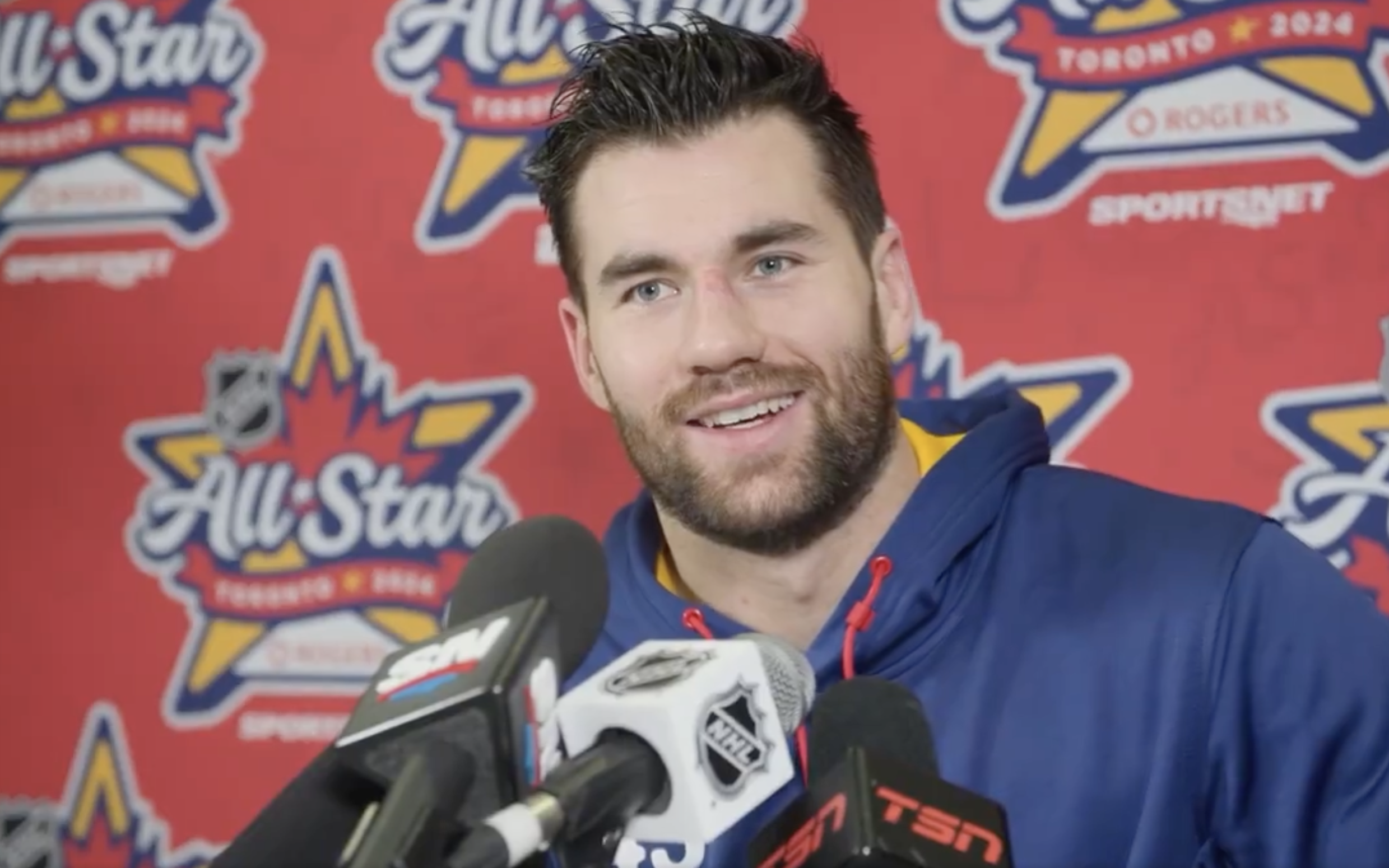Screencap/Capitals - Tom Wilson Reflects On Second NHL All-Star Game, Gritty Effort & Giving Pastrnak A Shove, Pokes Fun At Kucherov's Booed Effort