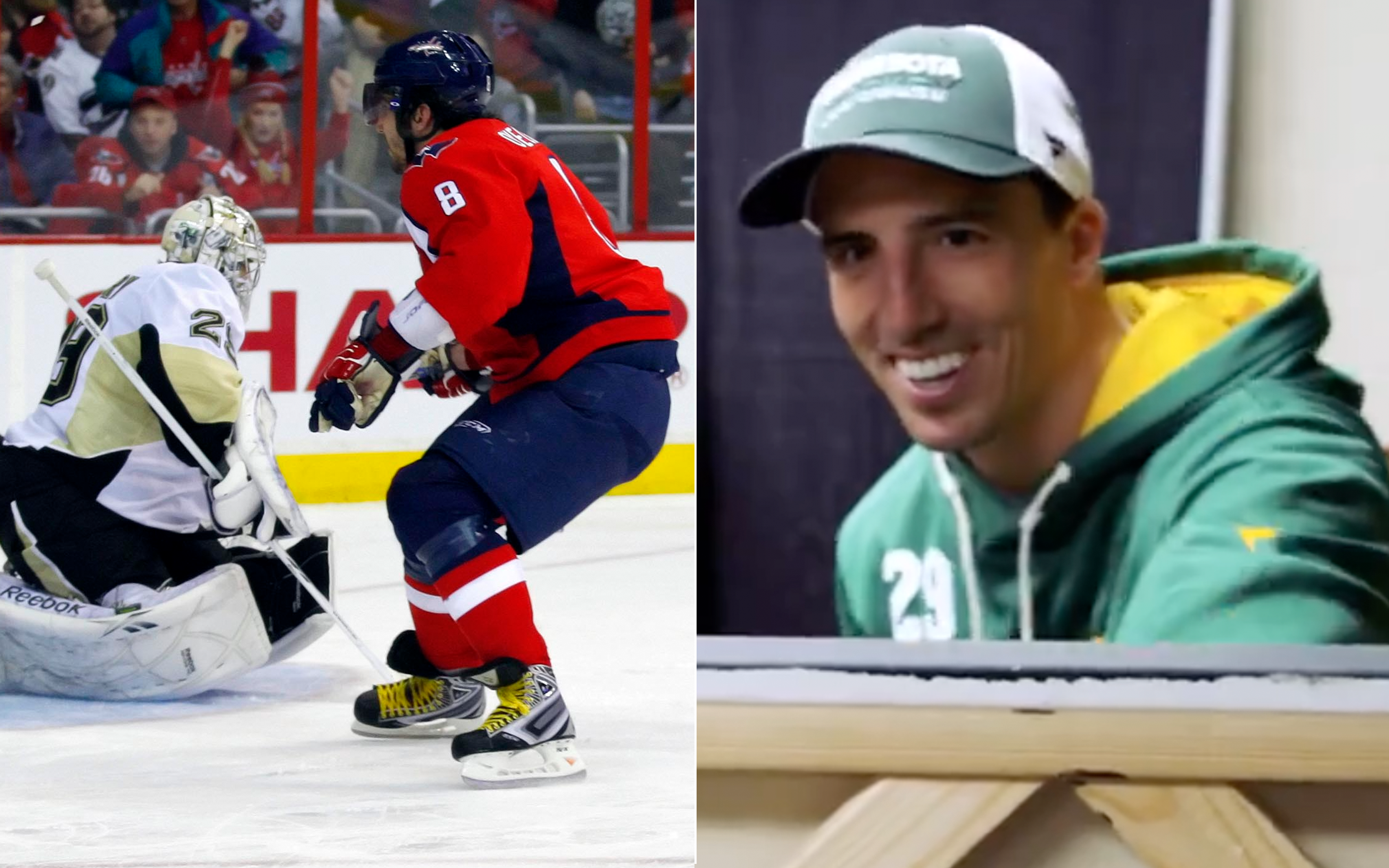 Geoff Burke — USA TODAY Sports | Twitter:@Penguins - Alex Ovechkin Featured In Marc-Andre Fleury's Custom Painting From Penguins To Celebrate Career