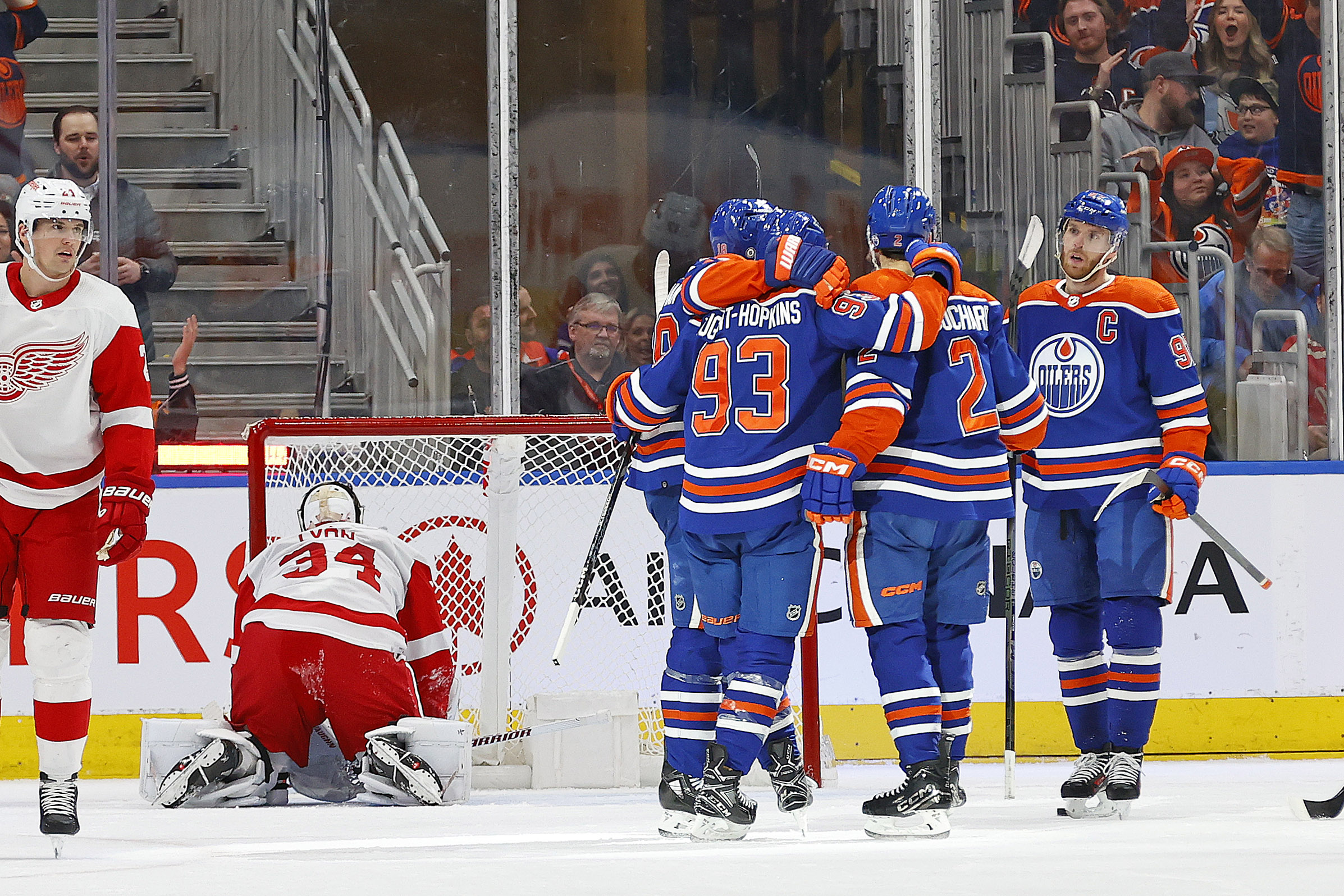 Mandatory Credit: Perry Nelson-USA TODAY Sports - Husso Injured Early as Red Wings Falter in Edmonton