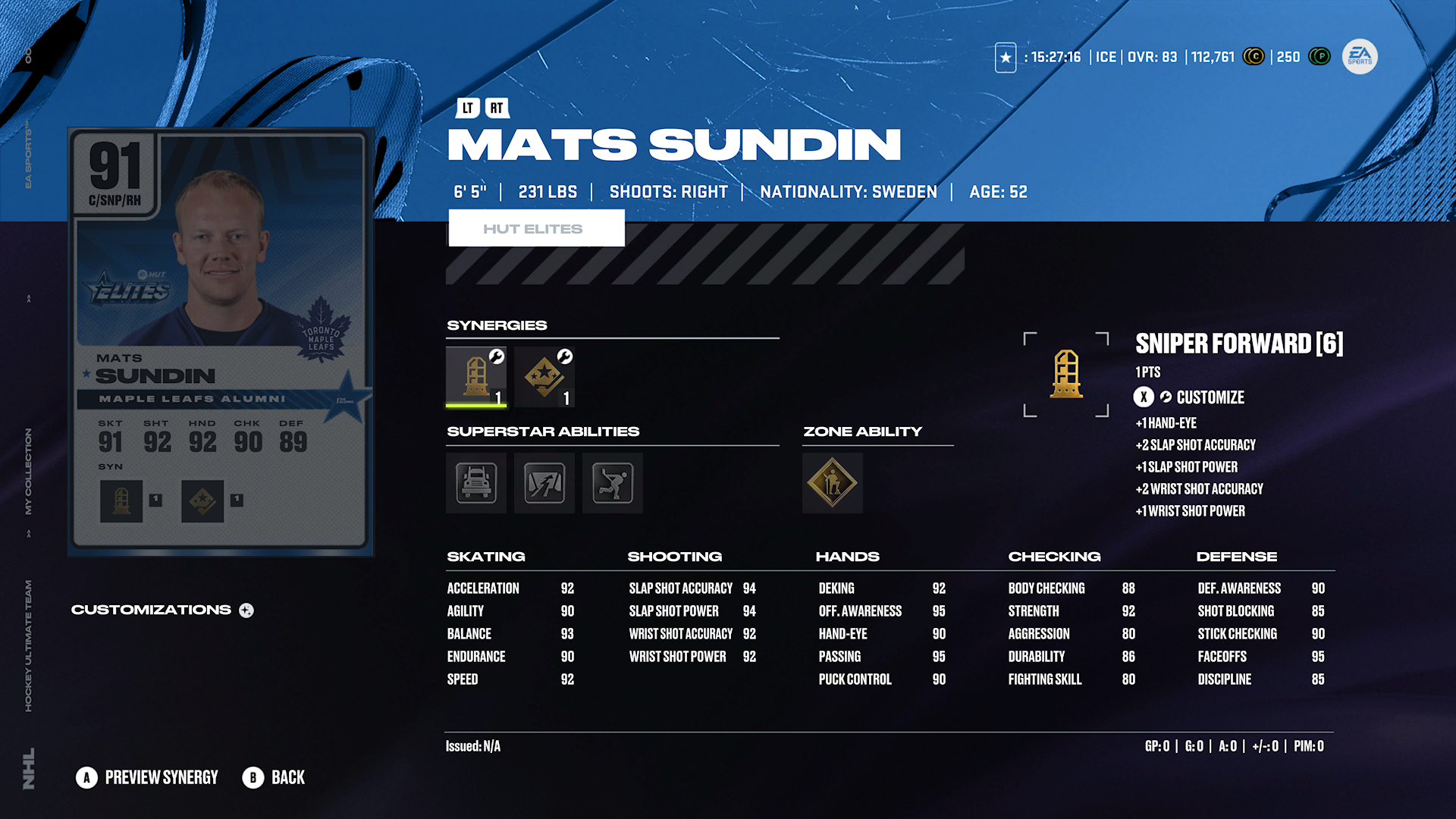EA SPORTS NHL 24 - Mats Sundin Headlines New HUT Elite Cards in NHL 24