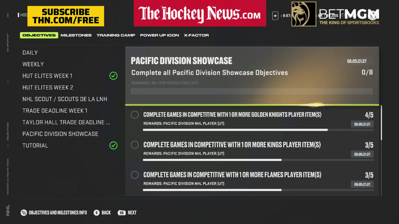 EA SPORTS NHL 24 - New HUT Challenge gets you a Free 86+ Overall Choice Pack