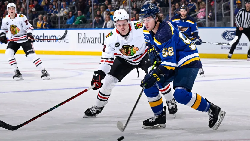 St. Louis Blues - Zach Dean had to grow up fast, led to some tough times early in his pro career; 2021 first-round pick started to figure it out at AHL level, rewarded with first NHL recall, awaiting debut with Blues