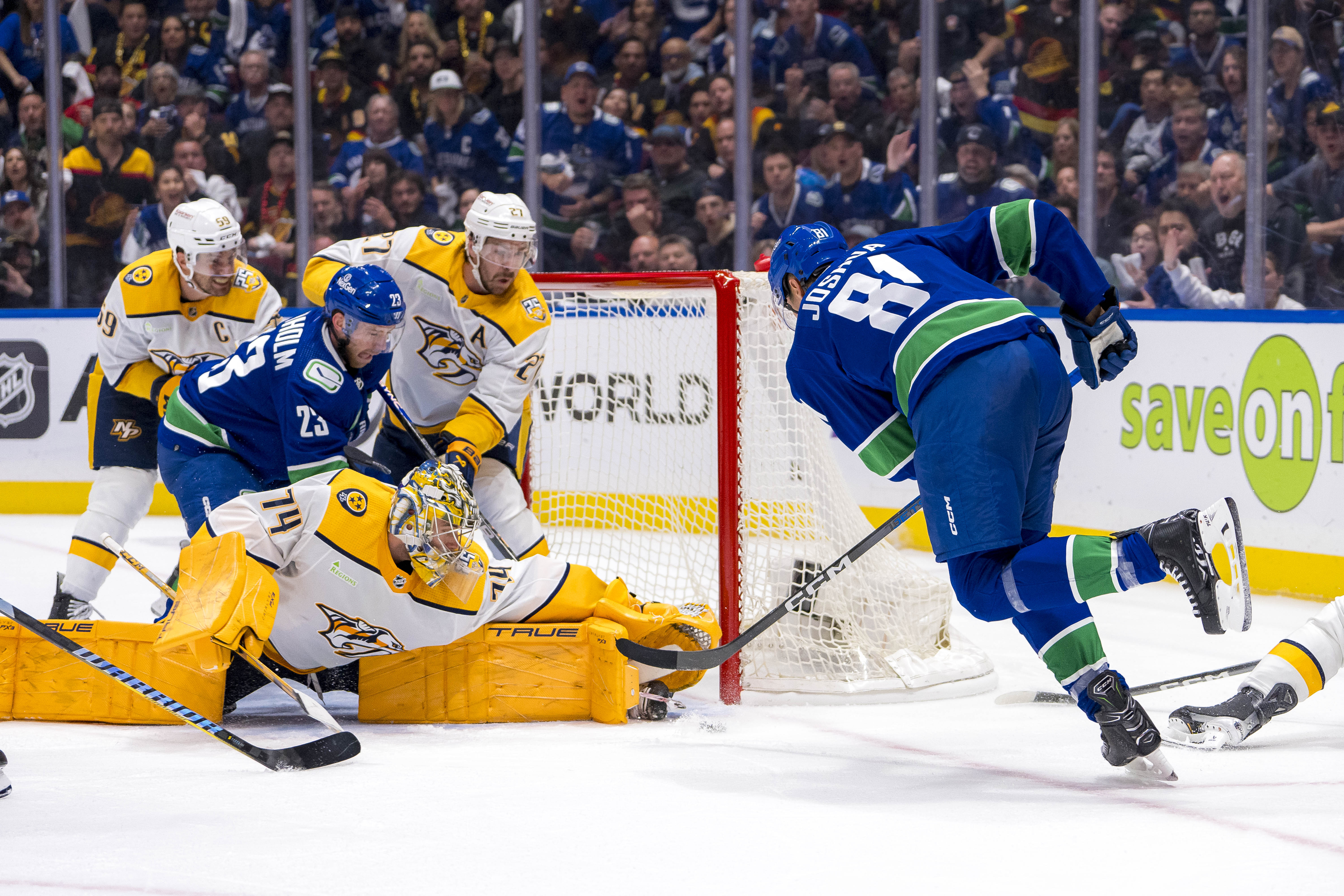 Predators Display Heightened Defensive Effort in 4-1 Win vs. Canucks in Game 2