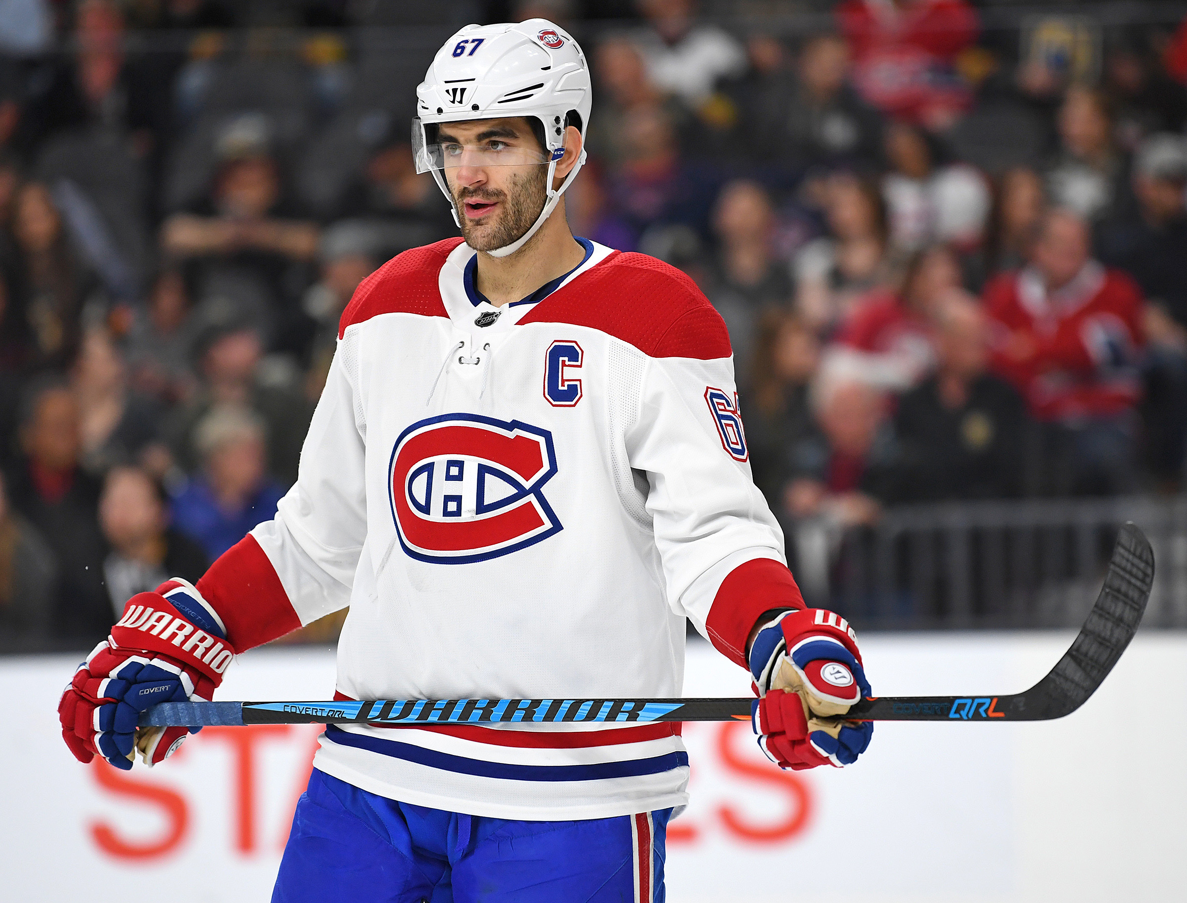 Feb 17, 2018; Las Vegas, NV, USA; Montreal Canadiens left wing Max Pacioretty (67) is pictured during the third period against the Vegas Golden Knights at T-Mobile Arena. Mandatory Credit: Stephen R. Sylvanie-Imagn Images - Former Montreal Canadiens Proud to Wear the Maple Leafs Jersey