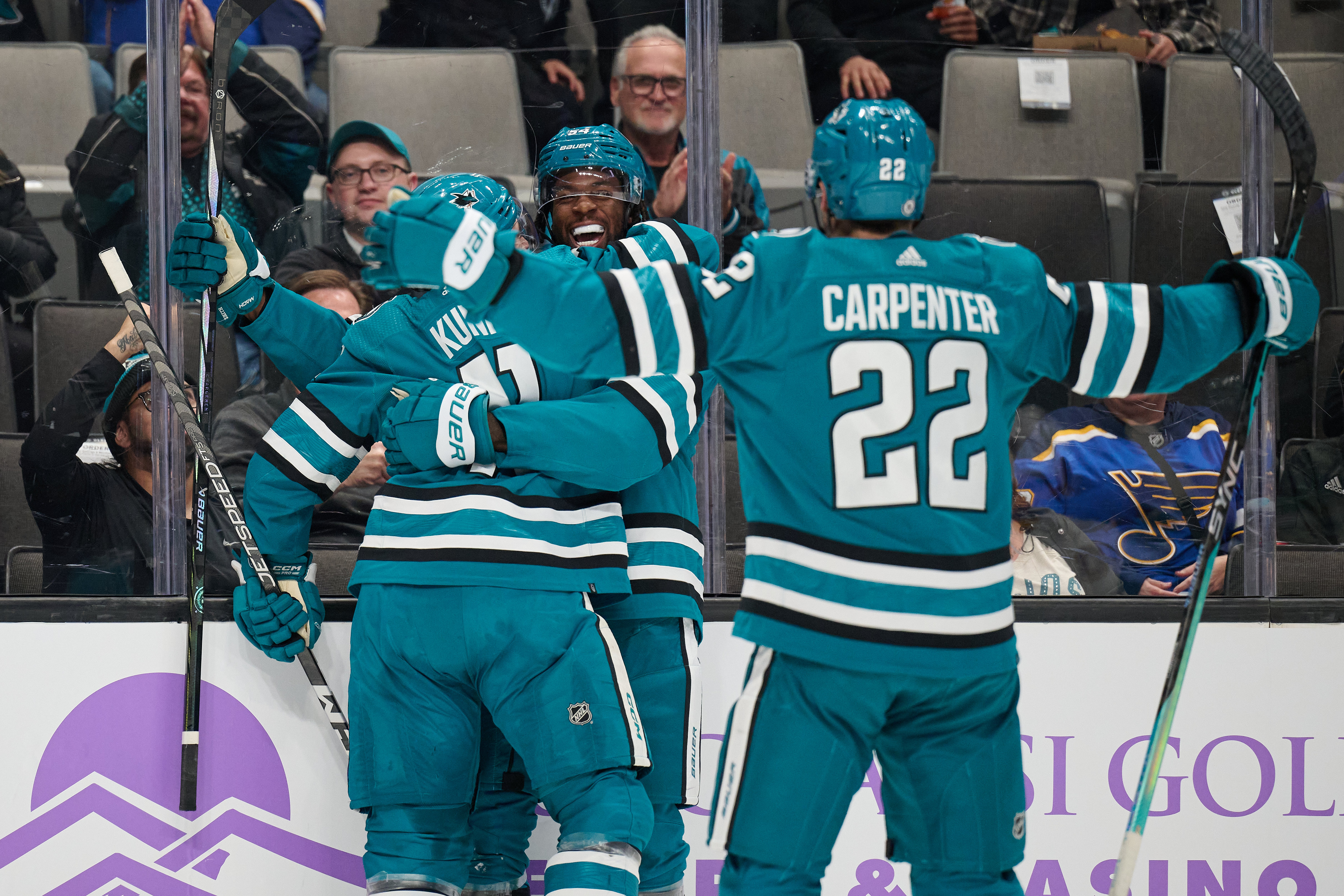 Robert Edwards-USA TODAY Sports - Postgame Reactions: Smith, Kahkonen, & Quinn React to Sharks 5-1 Over Blues