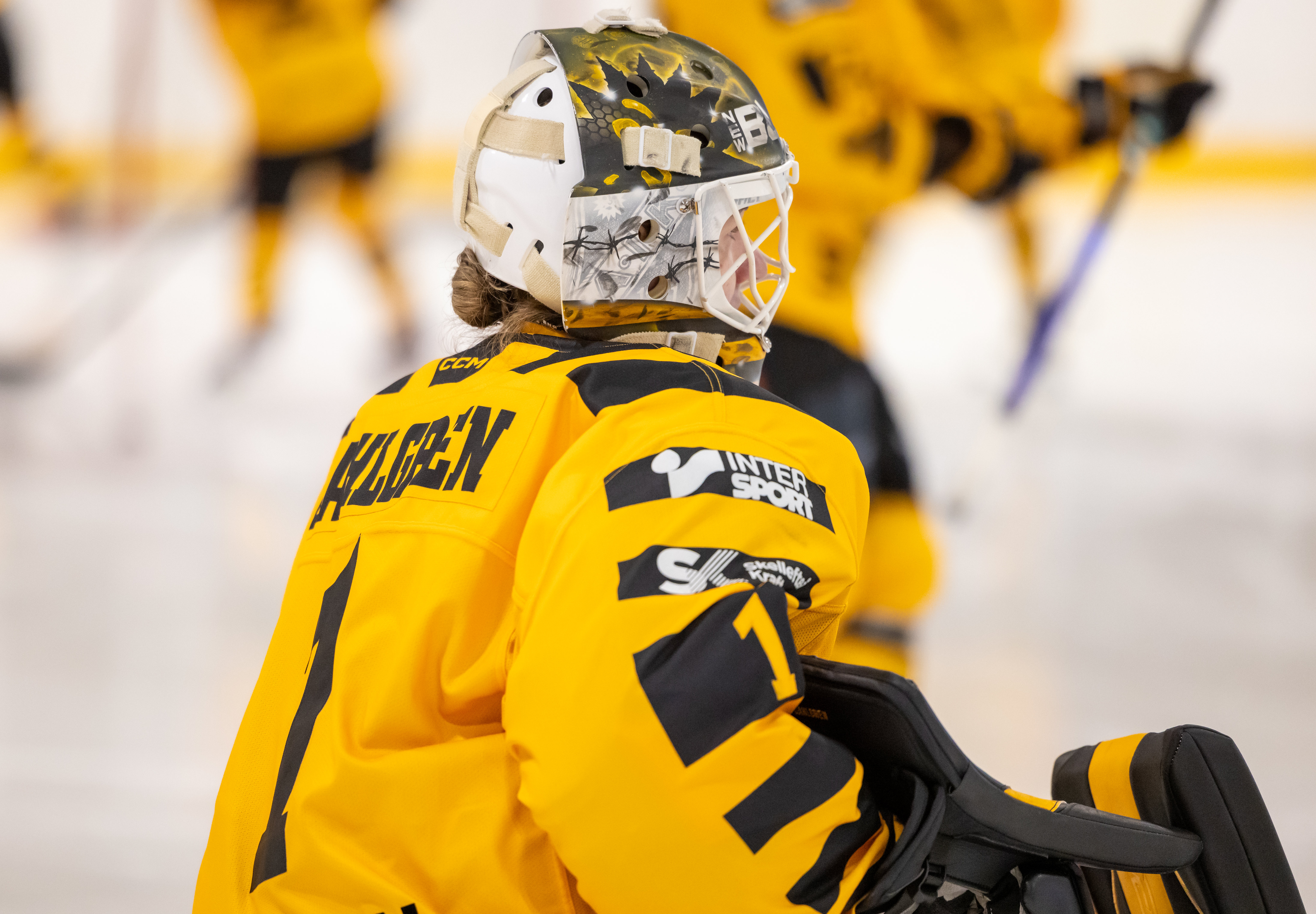 Photo @ Patric Gill / The Hockey News - SDHL Goalie Gear Chat: Miranda Dahlgren of Skellefteå AIK, "It's a bit funny that I became a goalie"