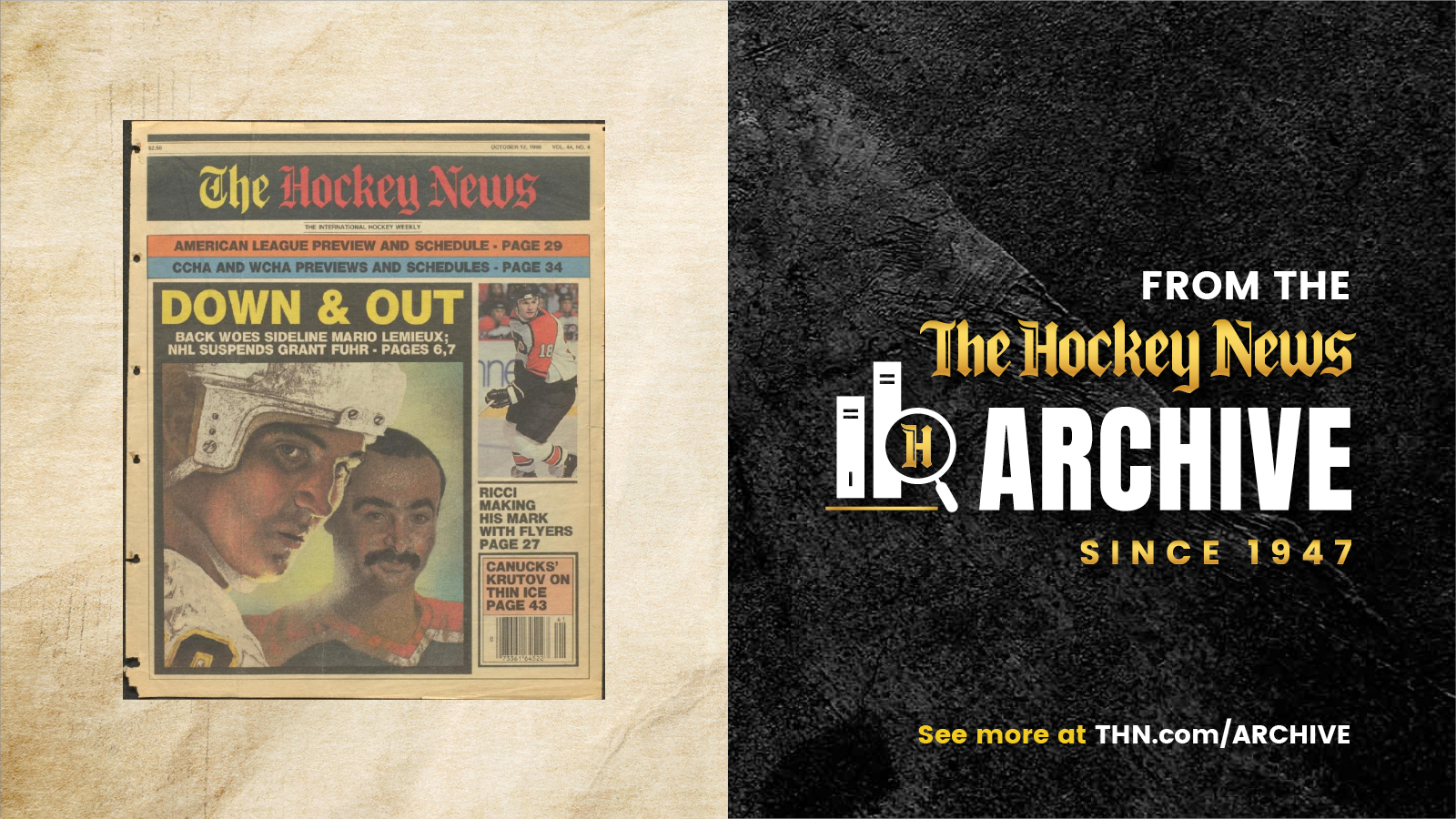 Lemieux's Back Issues Knocked Him Out Of Penguins' Lineup in 1990-91 Season