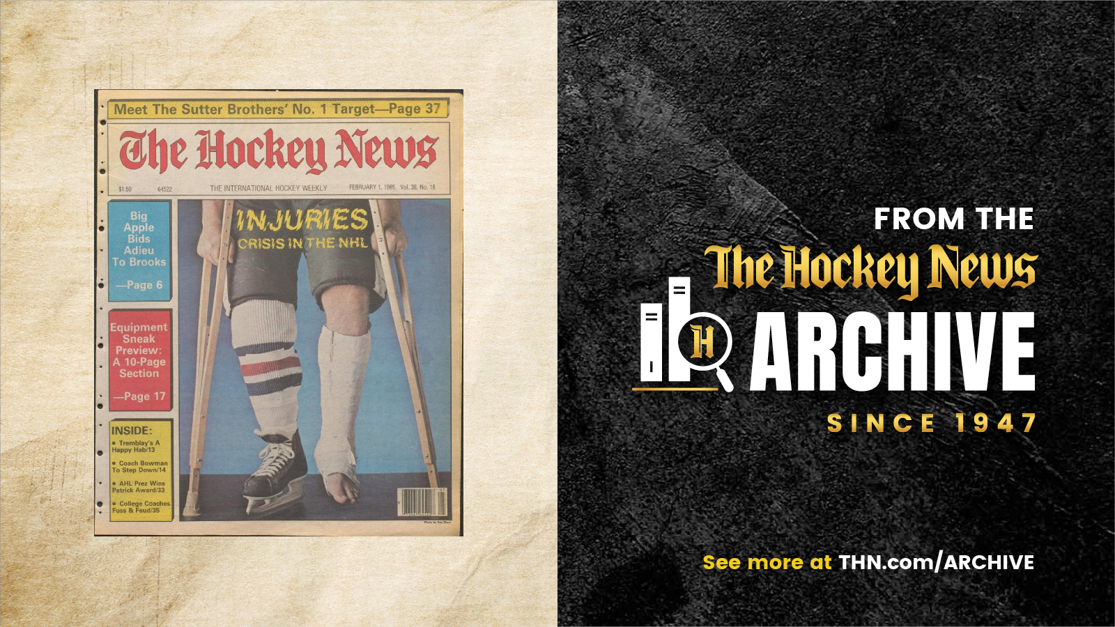 In 1985, The NHL Had An Injury Crisis -- And THN Broke Down The Reasons For The Epidemic