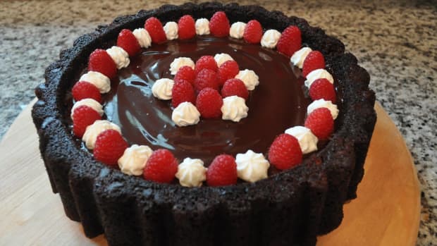 chocolate-mary-ann-pan-cake-with-ganache-and-raspberries