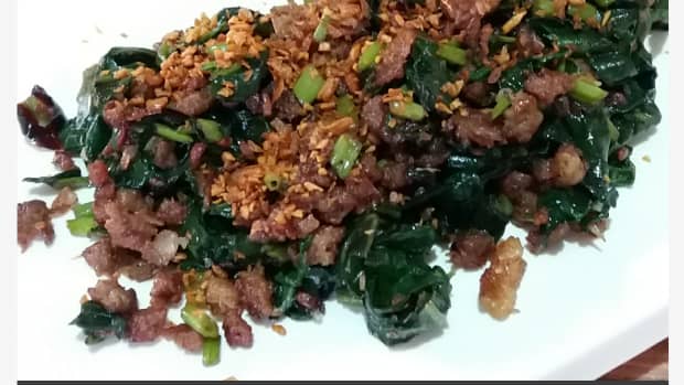 how-to-make-sausage-and-water-spinach-in-chili-garlic-oil
