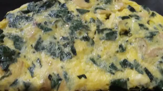 how-to-make-water-spinach-and-mushroom-omelet
