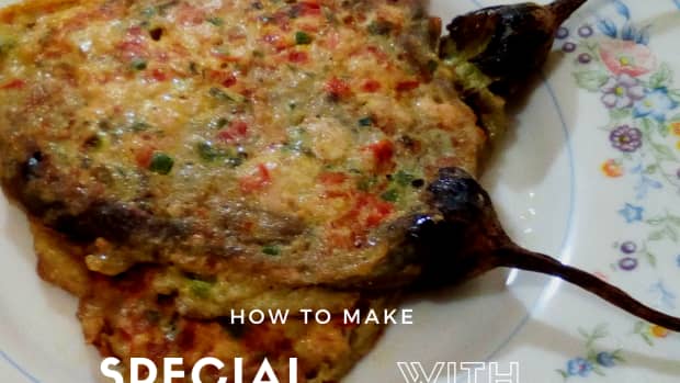 how-to-make-special-eggplant-omelet-with-ground-chicken