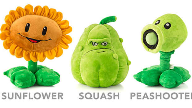 Twin sunflower Plants vs Zombies 2 It's About Time Soft Plush Toy Stuffed 2018 