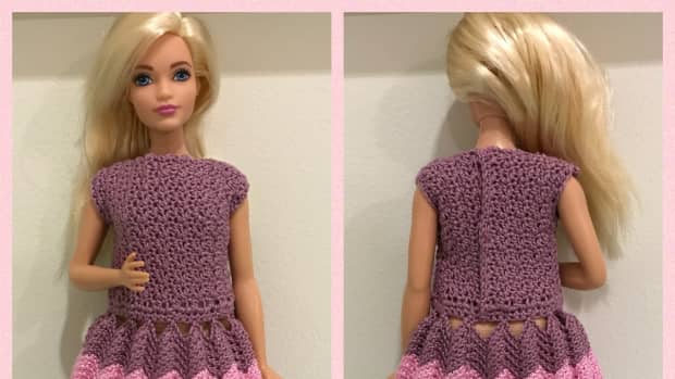 Barbie Cut-Out Shell-Stitch Dress (Free Crochet Pattern) - FeltMagnet