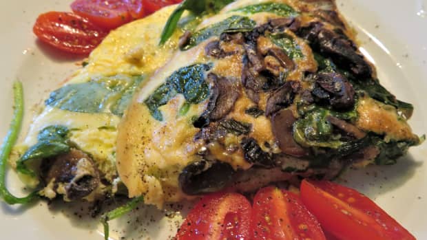 frittata-recipe-with-mushrooms-baby-spinach-and-cheese
