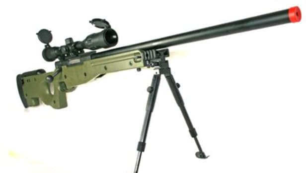 The sad truth is - airsoft sniping is not all it's hyped up to be. It requires training. This L96 Sniper rifle by UTG is heavy - 12 pounds. I own one of these