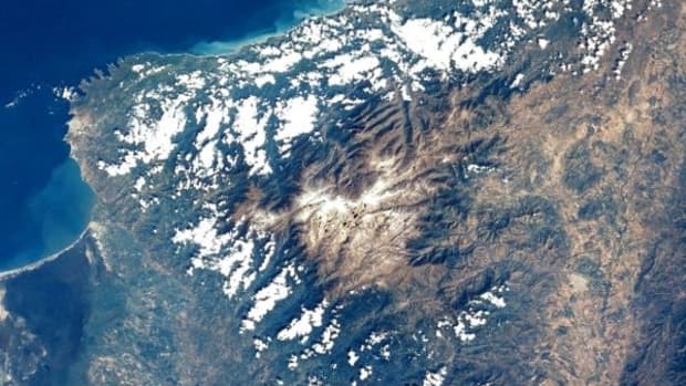Sierra Nevada de Santa Marta filmed from space