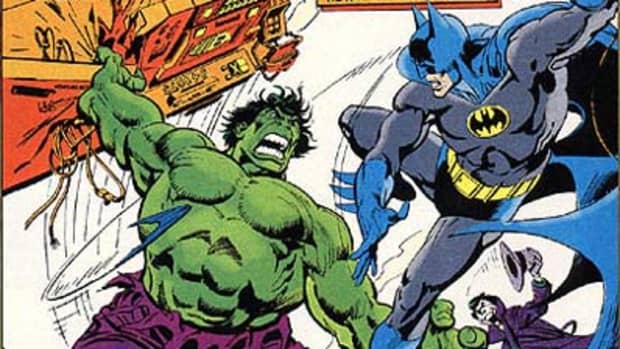 Comic book Hulk with purple pants