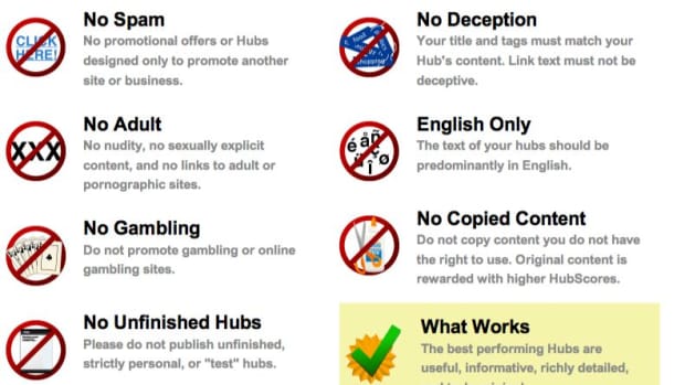 All of the above types of content can result in a Hub being flagged and reviewed (or unpublished) by the HubPages admin team.