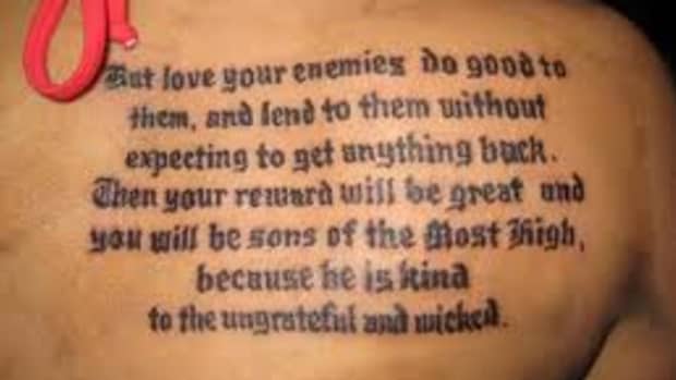 Inspirational Bible Verse Tattoos - I will feel no evil for you are with me
