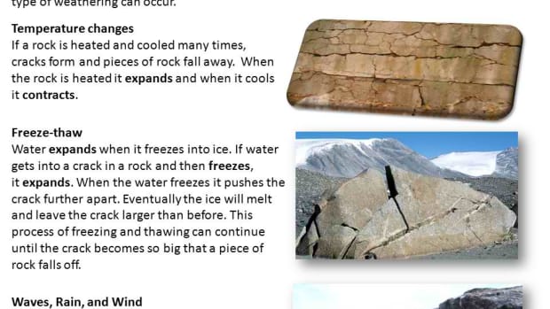 freezing and thawing mechanical weathering